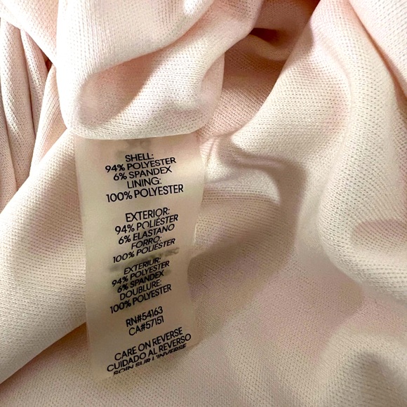 134. NWOT Calvin Klein pale peach / blush 3/4 sleeve dress sz US 10 - Picture 9 of 9